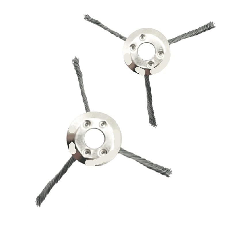 2 Pezzi for Testa Ruota in Filo di Acciaio da 8/9 Pollici Testina tagliaerba Universale Spazzola for Erbacce Rimozione Muschio ruggine(2PC 8In9In 3Claws)