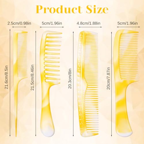 Set de 4 Peines Amarillos para Cabello miniatura 3