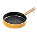Non-Stick Wok, nadaje się do wszystkich typów płytowych, w tym indukcja, gotować z niewielką do żadnego oleju, pozostań fajne uchwyt do gotowania wok 20 cm,Yellow