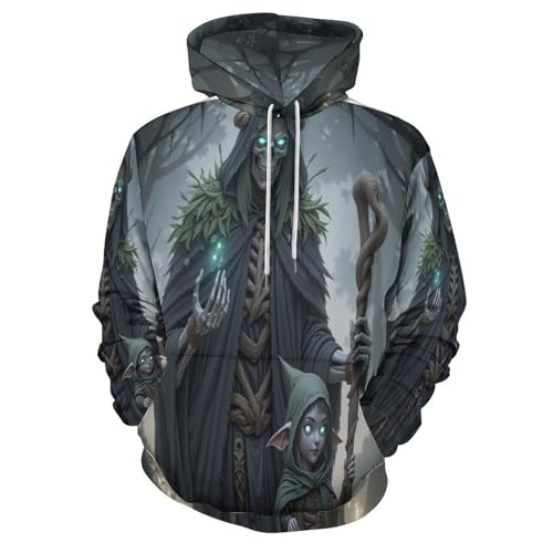 Pull imprimé en 3D ample sweat à capuche chaud pour style alternatif - 3