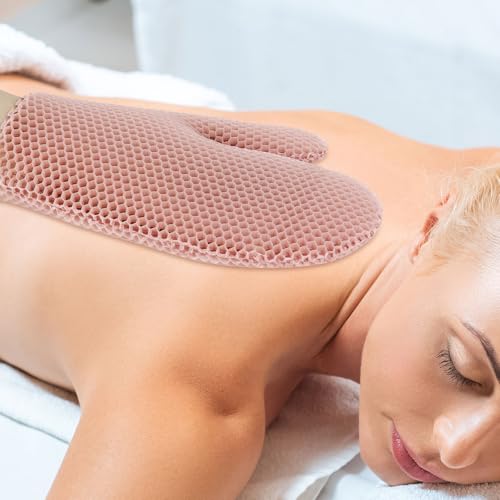 Honeycomb Exfoliating Bath Gloves - Microfiber for Enhanced Blood Circulation & Soft, Smooth Skin - Exfoliating Shower Mitt Sponges for All Skin Types (Pink - Glove) - Image 5