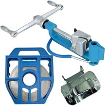 BAND-IT Stainless Steel Banding Tool Bundle Includes C00169 Tensioner with Cutter, C25499 1/2" Ear-Lokt Buckles 100/Box, and C204B9 1/2" x 100 ft 201 SS Band Roll in Blue Tote