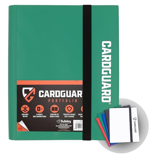 CardGuard Trading Card Binder Pro-Folio â€“ 9 Pocket Binder - Side-Loading Album, Durable & Acid-Free Storage for PokÃ©mon, YuGiOh, MTG, TCG, Game & Sports Cards, Dark Green