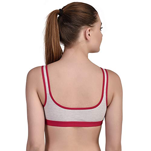 Image of Women Cotton Non Padded Non Wired Daily Workout Sports Gym Yoga Bra Set of 1