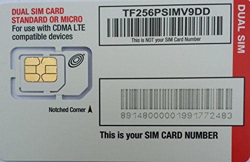 Straight Talk Verizon 4G LTE Compatible Mini/Micro SIM Card. Fits most Verizon LTE including Galaxy S3,S4,S5, Note 2,3,4 - Thumbnail 2