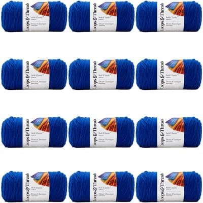 MICHAELS Bulk 12 Pack: Soft ClassicTM Solid Yarn by Loops & Threads