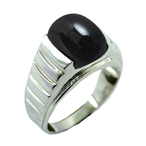 Bague onyx noir ovale argent 925 - Un style intemporel unique