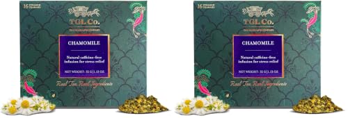 Image of TGL Co.Chamomile Herbal Tea Infusion (16 Tea Bags)|Rich in Anti Oxidant | Refreshing | No Artificial flavor | Improve Digestion (Pack of 2)