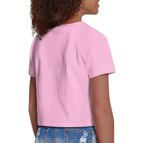 Image of Kids Crop Top Short Sleeve T-Shirts for Girls Size 5-14