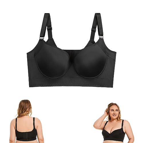 GAMIRA 2023 Nuevo Sujetador cómodo para Alisar la Espalda, Sujetador Elevador de Talla Grande, Sujetador Push-up para Mujer, Sujetador antiflacidez para Mujer (42/95F,A)