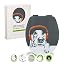 Produktbild SITZPLATZ WC-Sitz mit Absenkautomatik, lustiges Hundemotiv DJ Dog, High Gloss Toilettensitz mit Holzkern, ovale O Form, Schnellbefestigung, Metallscharnier, Toilettendeckel witzig, Glanz, 40366 5
