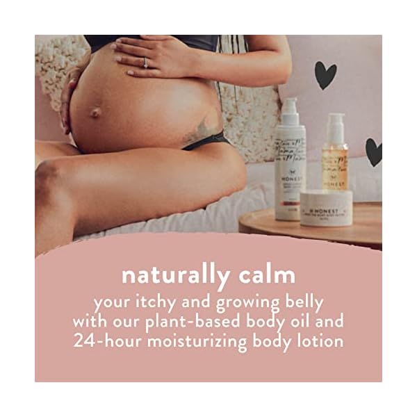 The Sincere Firm Sincere Mama Physique + Stomach Bump Love Bundle | Moisturizing, Plant-Based mostly Oil + Stretch Mark Butter Cream - Image 3