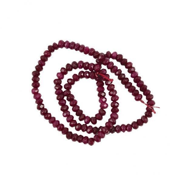 SNAPPSY 3x2 x 4 mm Natural Faceted Red Jade Rondelle Loose Bead Strand 15''-picture-31