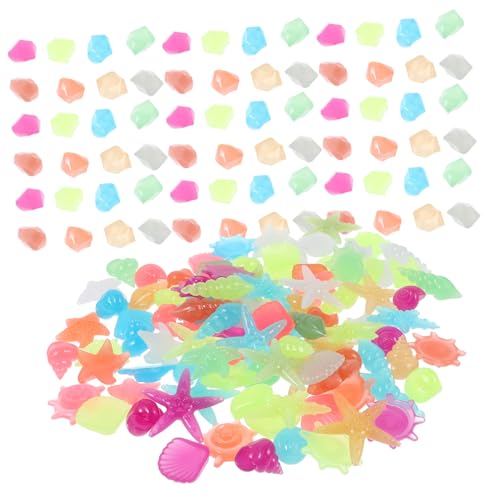 Anneome Glowing Pebbles Landscape Stone 200pcs Night Light Decorative Rocks Fish Tank Aquarium Ornaments