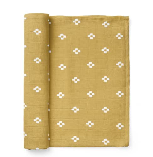 Image of Mini Wander Swaddles for Newborns Muslin Swaddle Blankets - Breathable Soft Receiving Blanket Baby Essentials | 47 x 47 Cotton - Boho Squares (Citrus)