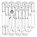 Essential Oil Roller Bottles 10ml (Clear Glass, 12 Pack, 2 Extra Stainless Steel Balls, 24 Labels, Opener, Funnels by PrettyCare) Roller Balls for Oils, Roller on Bottles
