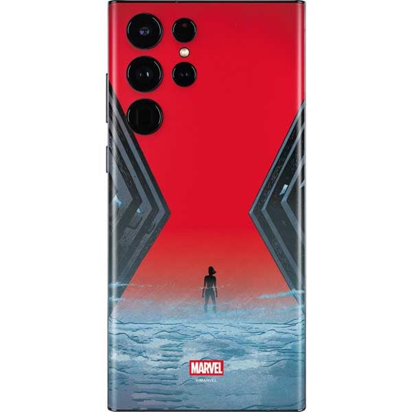 Skinit Decal Phone Skin Compatible with Galaxy S22 Ultra - Officially Licensed Marvel Black Widow No More Secrets Design