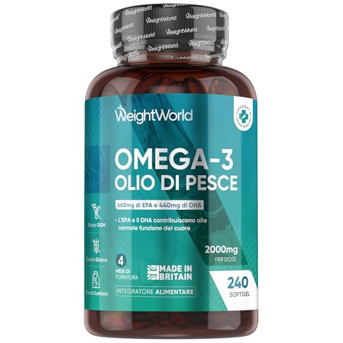 Omega 3 Olio di Pesce da 2000mg, 660mg EPA e