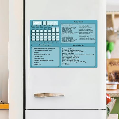 Calendrier magnétique entraînement à la maison et tracker de frigo - 3