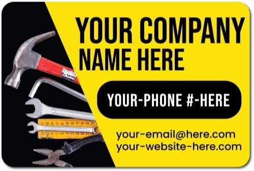 Ships Next Day Builder and Contractor Vinilo magnético automotriz personalizable y personalizado, 18 x 24 pulgadas, 2 unidades, perfecto para