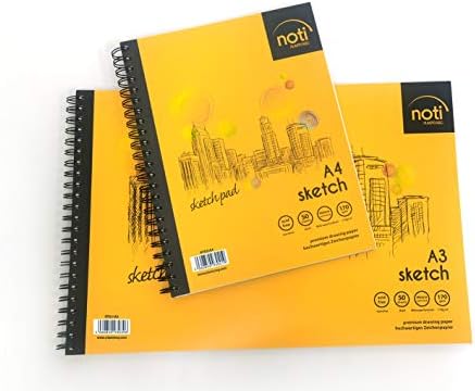 Noti Sketch Pad A4 Wirebound 100 Pages (50 Sheets) 170gsm Smooth Cartridge Paper