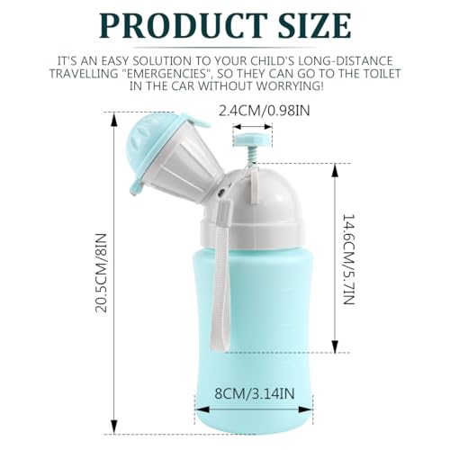 ZJIVQO Boy Portable Potty Emergency Toilet for Car Automobile Travel Camping Portable Baby Child Potty Toddler Boy Pee Training Cup Urination Container (Blue) - Image 2