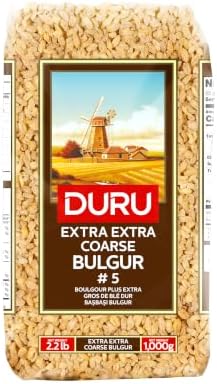 Duru Extra Extra Coarse Bulgur, 35.2oz (1000g), Wheat Berries,100% Natural and Certificated, High Fiber and Protein, Non-GMO, Great for Vegan Recipes, Better than Rice