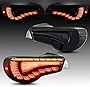 VLAND OLED Smoked Tail Lights Compatible For [Toyota 86 GT86 2012-2020 / Subaru BRZ 2013-2020 / Scion FR-S 2013-2020] With Dragon Scales Dynamic Running Light & Sequential Turn Signal Lights, SET
