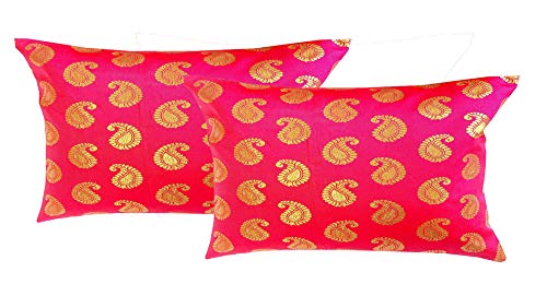 Best Decorative Cushion Covers: Cotton vs Velvet 90 Pink Parrot- Art Silk Multi Colour-Cushion Cover with Zipper 12x1...