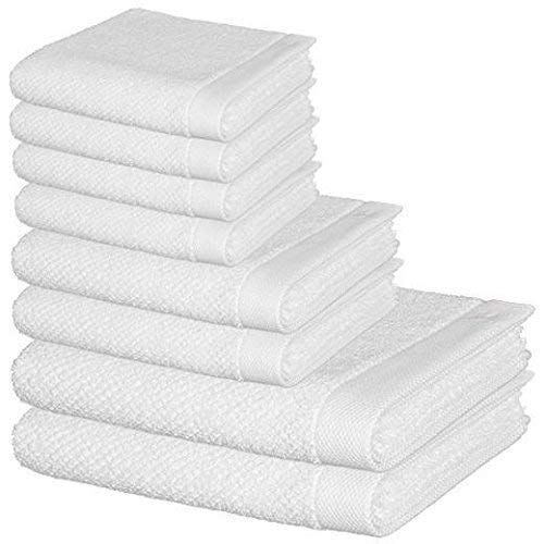 Sanjeev TextilesTrident Hotel Premium 100% Cotton 8 Pcs Towel Set (White)
