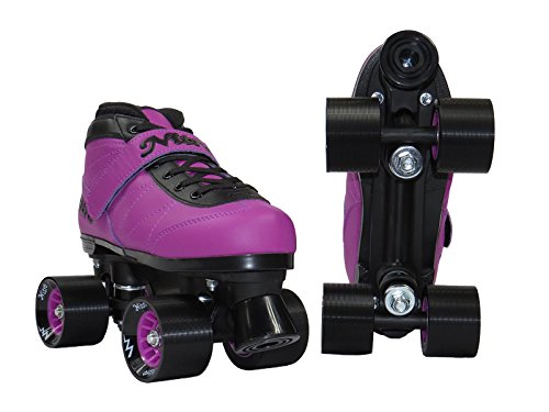 Epic Nitro Turbo Purple Indoor Outdoor Quad Roller Speed Skates W/Bonus Bag & Plugs! (Youth 1) #TOP4