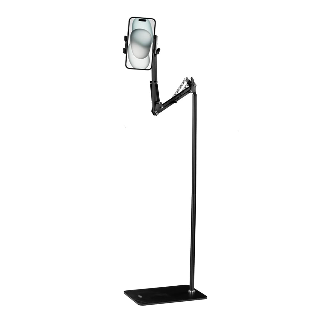 Soporte de suelo para tablet para Apple iPhone 15 13 12 11 XR Xs X Plus Pro Max iPad 7 6 5 4 Mini Air 2021 2022 360 grados giratorio metal soporte ajustable C137 altura ajustable varilla de metal