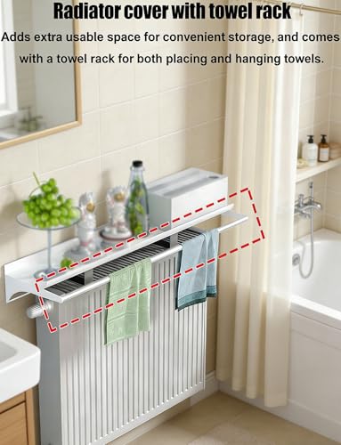 Porte-serviettes radiateur sans perçage isolant thermique - 7