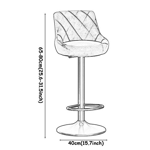 Tabouret de bar réglable avec dossier ergonomique contre le mal de dos
