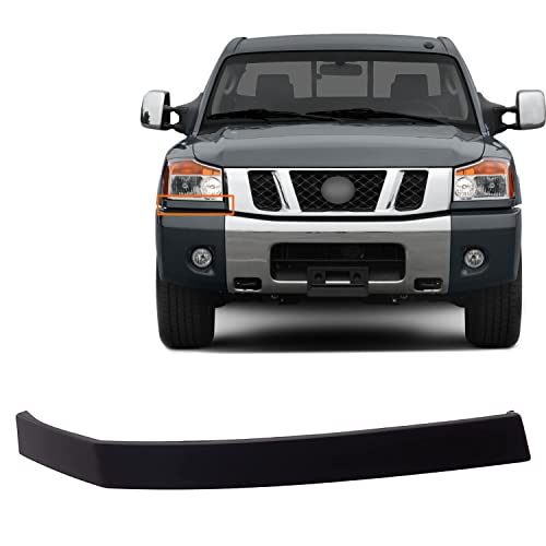 Carpartsdepot Front Bumper Filler Retainer Headlight Molding Trim Right (Passenger Side) Plastic Compatible With 2004-2010 Infiniti Qx56 / 2004-2015 Nissan Armada Titan 622347S300 Ni1089106 #TOP4