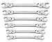 GEARWRENCH 6 Pc. Flex Head Flare Nut Metric Wrench Set - 81911D