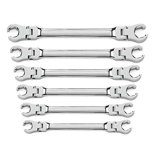 GEARWRENCH 6 Pc. Flex Flare Nut Wrench, Metric - 81911D
