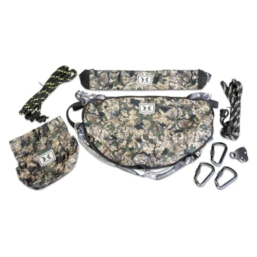 Hawk Chaos Camo Pattern Lightweight Ultra Packable Helium Hammock Tree Saddle with Padded and Removable Seat