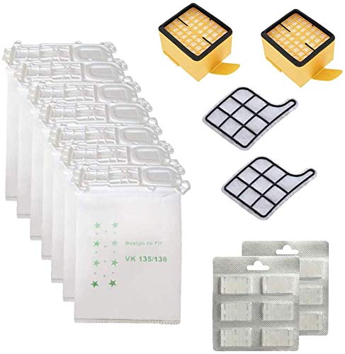 Kit sac aspirateur Kobold VK 135 pour éliminer la poussière et les odeurs