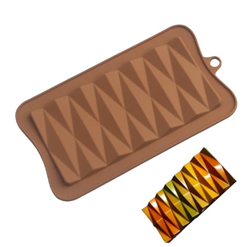 Moldes de silicona para barras de chocolate, moldes de silicona para la fabricación de barras de chupito de calidad alimentaria, moldes para bombones con patrón para hornear,
