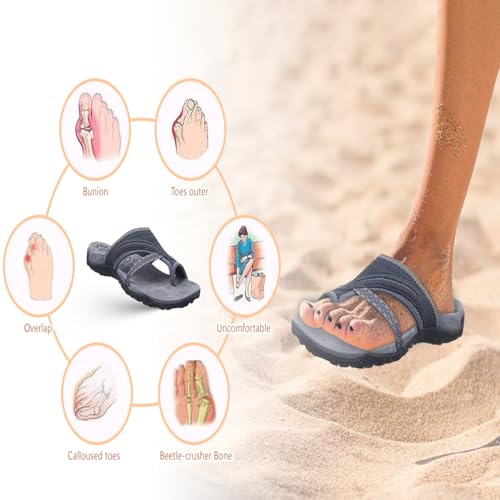 Sandalias con anillo en el dedo del pie y plataforma ergonómica de mujer 6