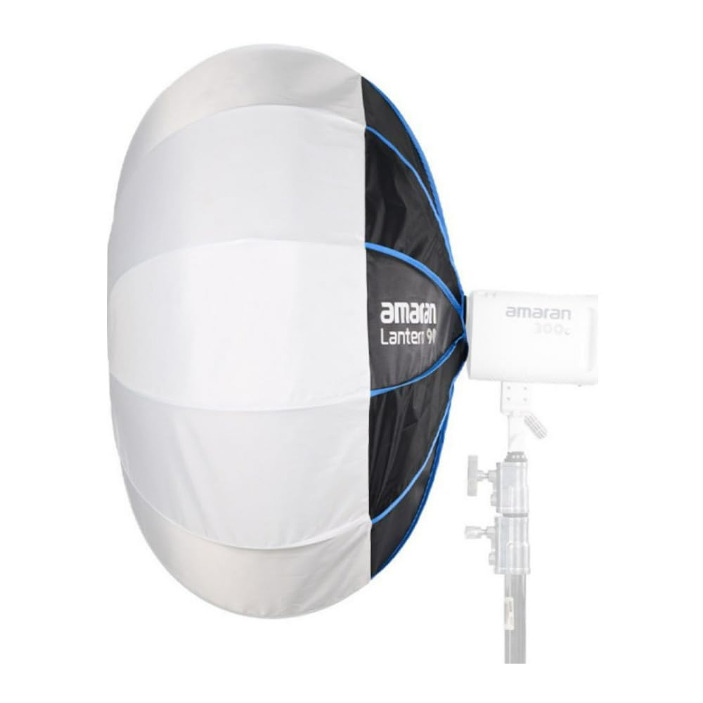 Amaran Lantern 90 cm, 90 cm, omnidirektionaler Modifikator mit weichem Licht für Umgebungsbeleuchtung, schnelles Baudesign, ideal für Studio, Standort und Videoinhalte mit großen