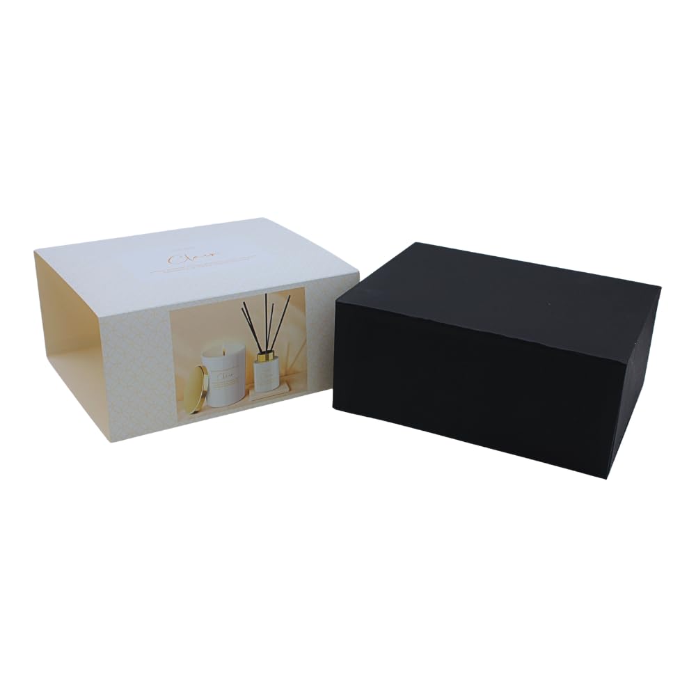 Dekohelden24 Set regalo di alta qualità con candela profumata e diffusore, regalo pronto per donne, set regalo per donne, candele regalo di alta qualità, 23 x 17 x 10 cm (lunghezza x larghezza x