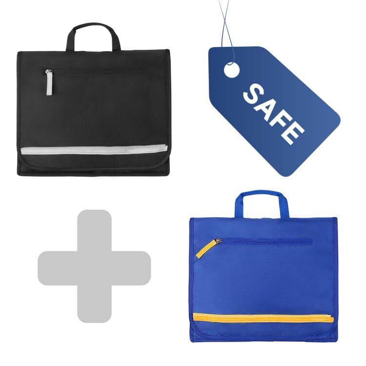 Airplane Pocket Organizer with Tray Table Cover,Portable In Flight Seat Back Organizer & Storage Bag, Commuter Essential Travel Bag Travel Accessories for Flying,Blue (Navy blue)