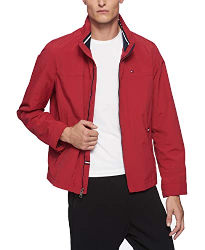 tommy hilfiger men's stand collar lightweight yachting jacket