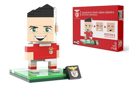 LICENÇA Ufficiale do Sport Lisboa e Benfica. Jogador dà equipa Sport Lisbona e Benfica. Set di costruzioni com 90 pezzi, 9 cm. Presente per meninos e Meninas com Mais di 7 anni. Neko Brands