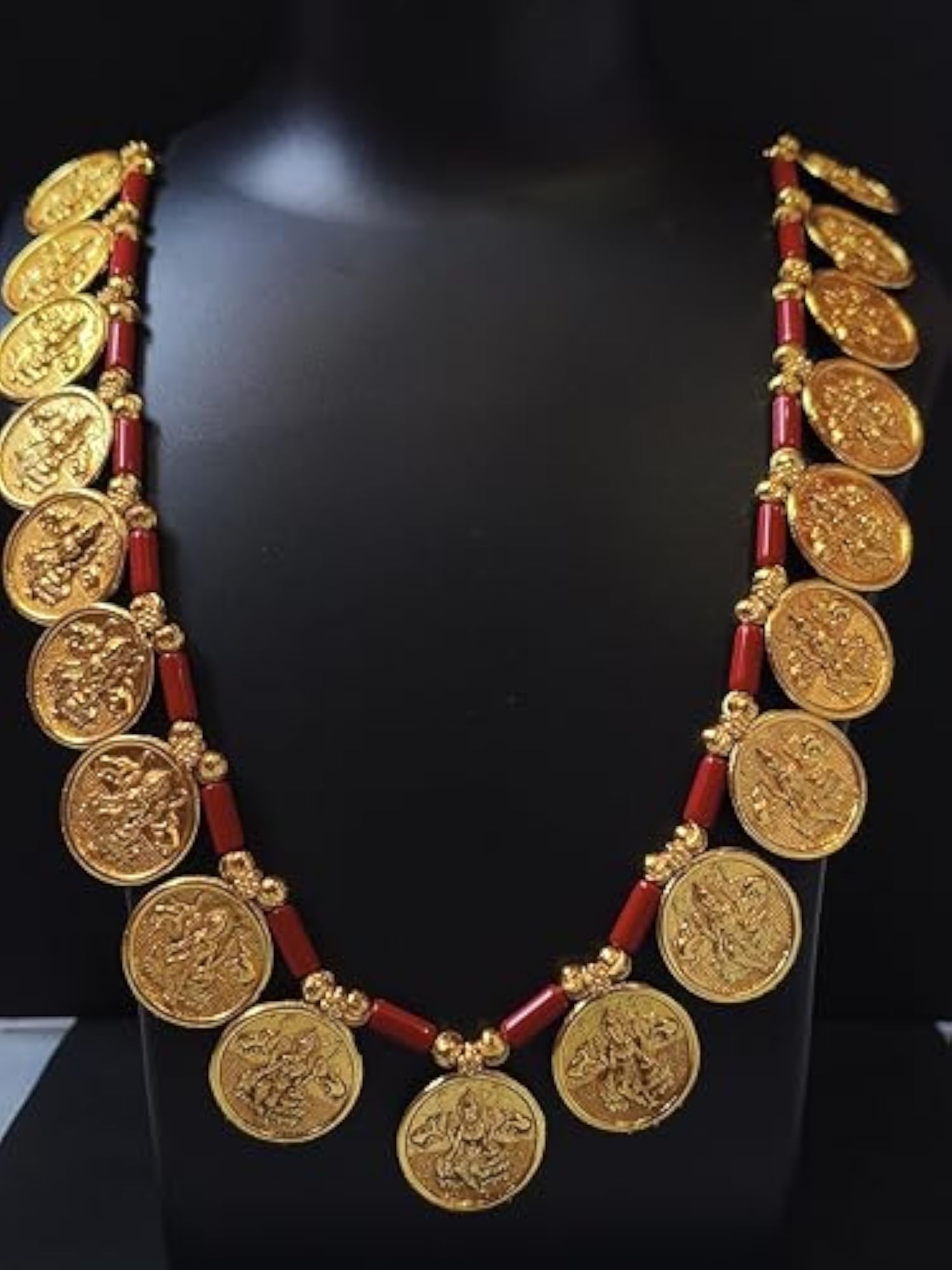 Traditional Kolhapuri Gold-Plated Coin Necklace for Women