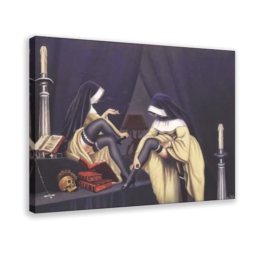 Clovis Trouille Smoking Nunes impression sur toile 40x60 cm pour salon