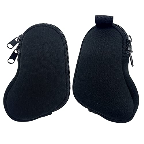 Image of Wanty Asthma Inhaler Holder Neoprene Protective Portable Carrying Bag Travel Inhaler Mini Case Sleeve for L-Shaped Inhaler, Inhaler Not Included (Black)
