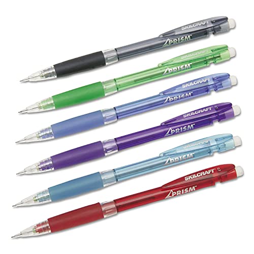 -0.7mm Medium Point Lead, Assorted Translucent Color 7520-01-565-4871: Dozen, 12 Item(s)